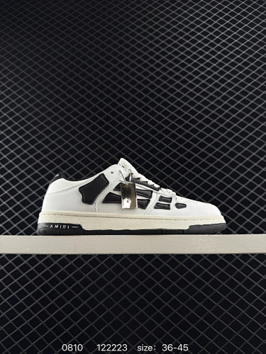 AMIRI Grau & Wei Skel TopLow Sneakers - 209561268