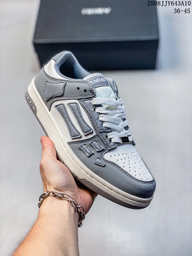 AMIRI Grau & Wei Skel TopLow Sneakers - 209561298