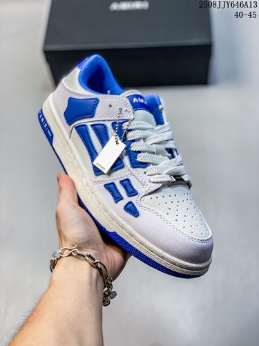 AMIRI Grau & Wei Skel TopLow Sneakers - 209561253